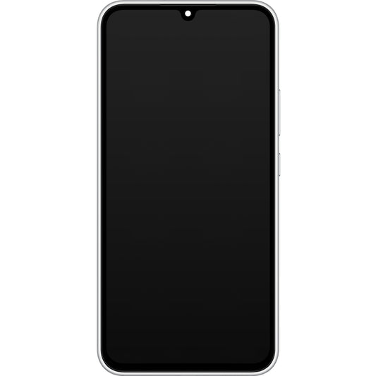Touchscreen Display Samsung Galaxy A34 A346, mit Rahmen, Silber, Service Pack GH82-31200B