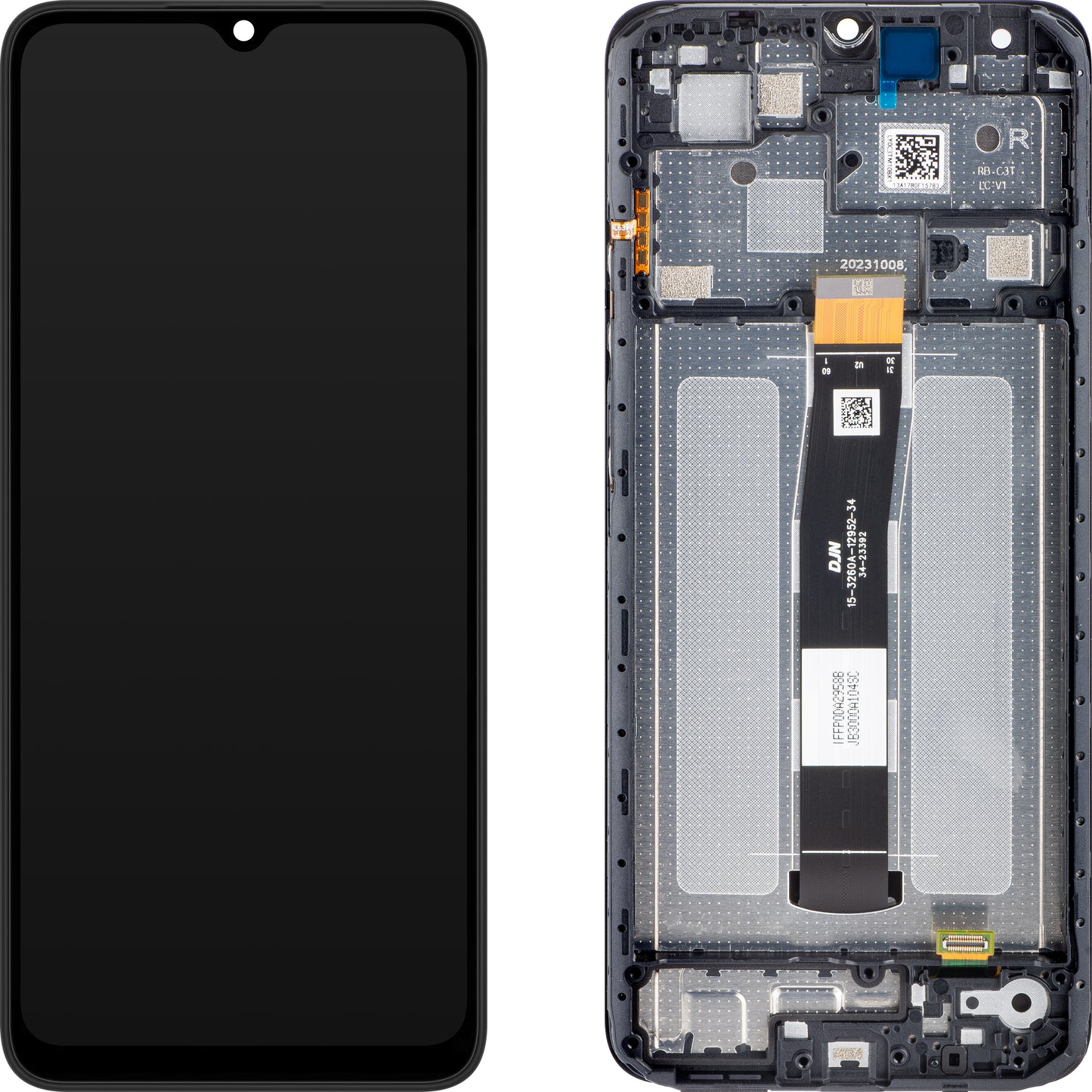 Xiaomi Redmi 12C Écran tactile, avec cadre, gris graphite, Service Pack 5600010C3T00