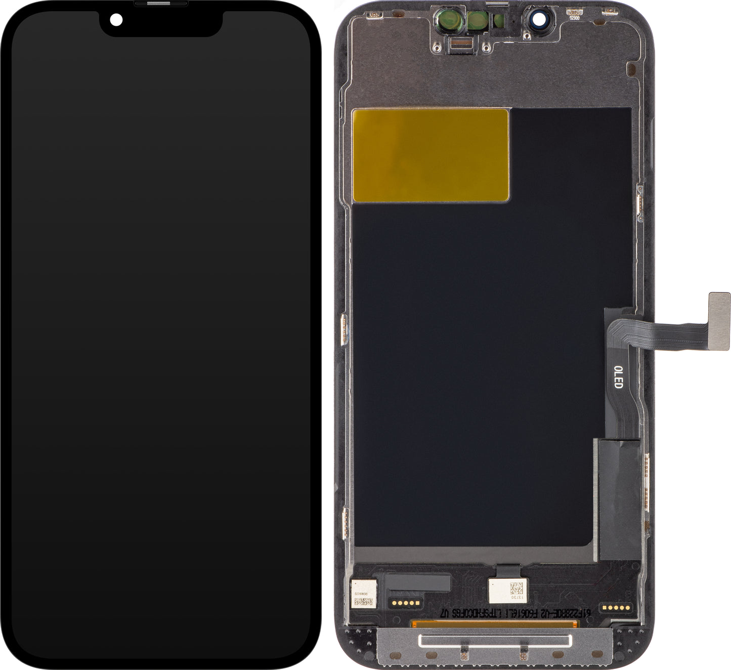 ZY Display touchscreen per Apple iPhone 13 Pro, con cornice, versione LCD mobile In-Cell IC, nero