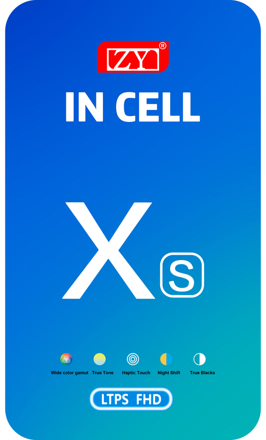 Écran tactile ZY pour Apple iPhone XS, avec cadre, version LCD intégrée, noir