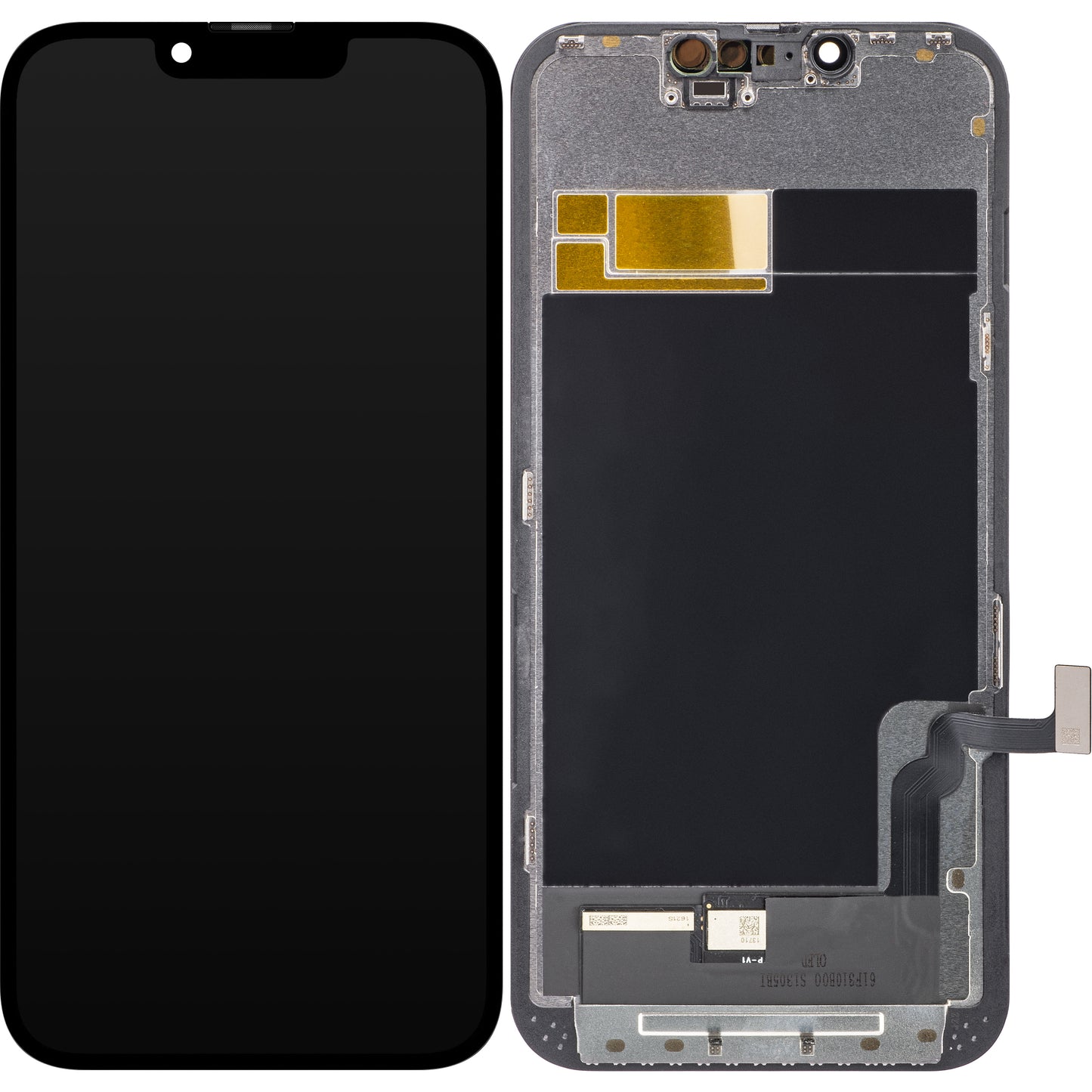 ZY Écran tactile pour Apple iPhone 13, avec cadre, version Soft OLED, noir