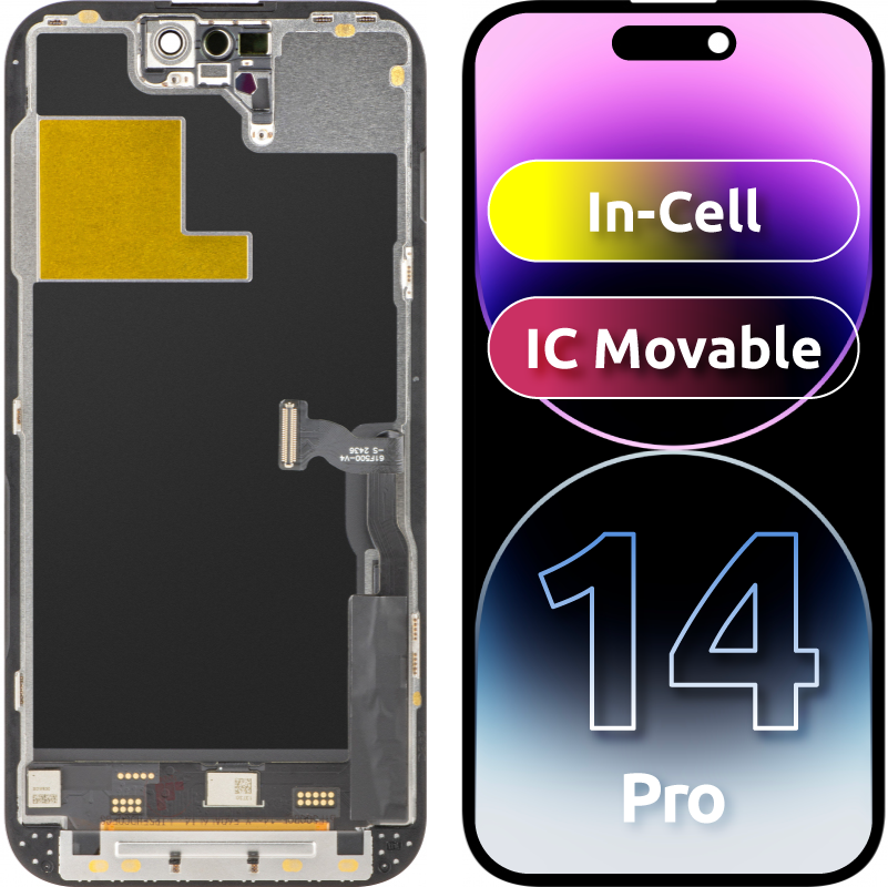 Écran tactile ZY pour Apple iPhone 14 Pro, avec cadre, version LCD In-Cell IC mobile, noir