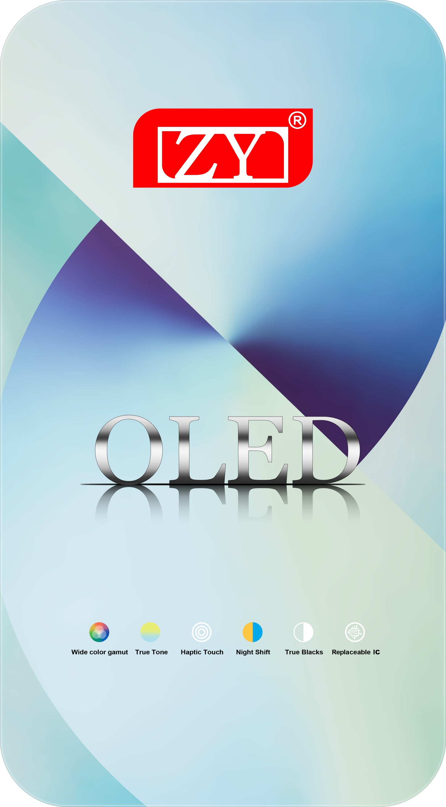 ZY Écran tactile pour Apple iPhone 13, avec cadre, version Soft OLED, noir