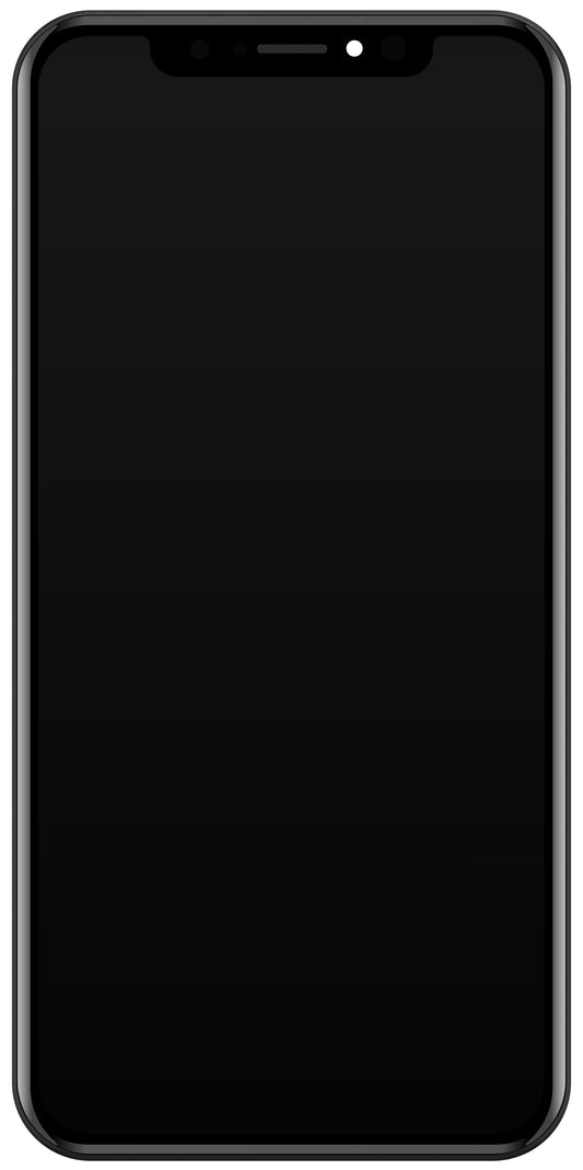 Display touchscreen JK per Apple iPhone X, con cornice, versione In-Cell LCD, nero