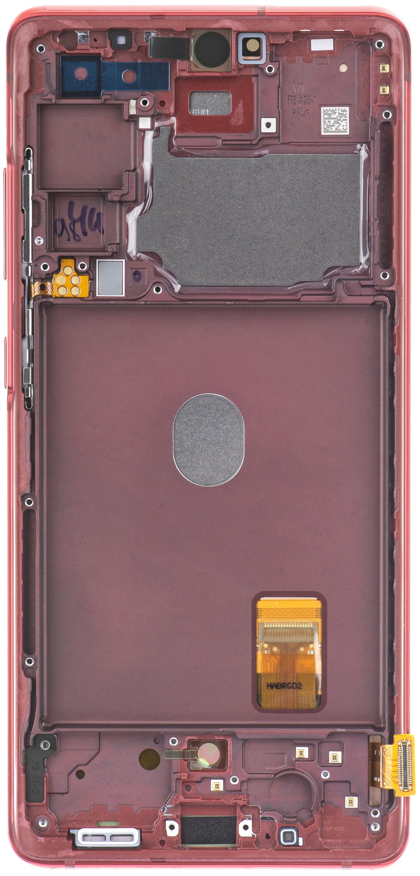 Display touchscreen Samsung Galaxy S20 FE G780, con cornice, rosso, Service Pack GH82-24219E