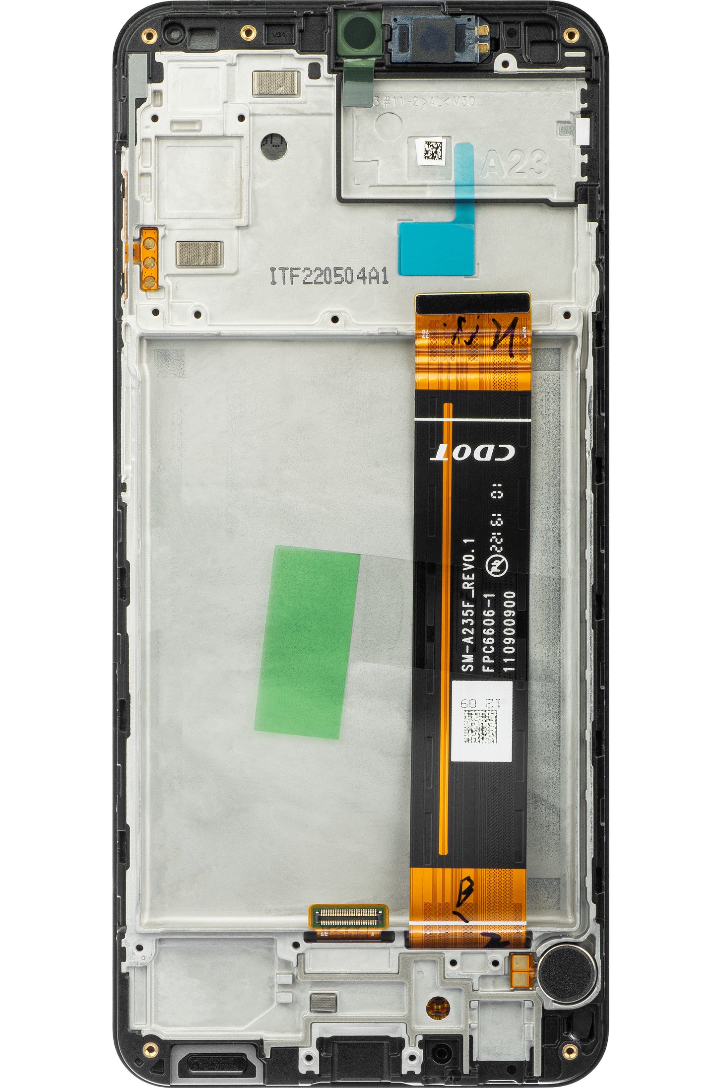 Touchscreen Display Samsung Galaxy A23 A235, mit Rahmen, Schwarz, Service Pack GH82-28563A