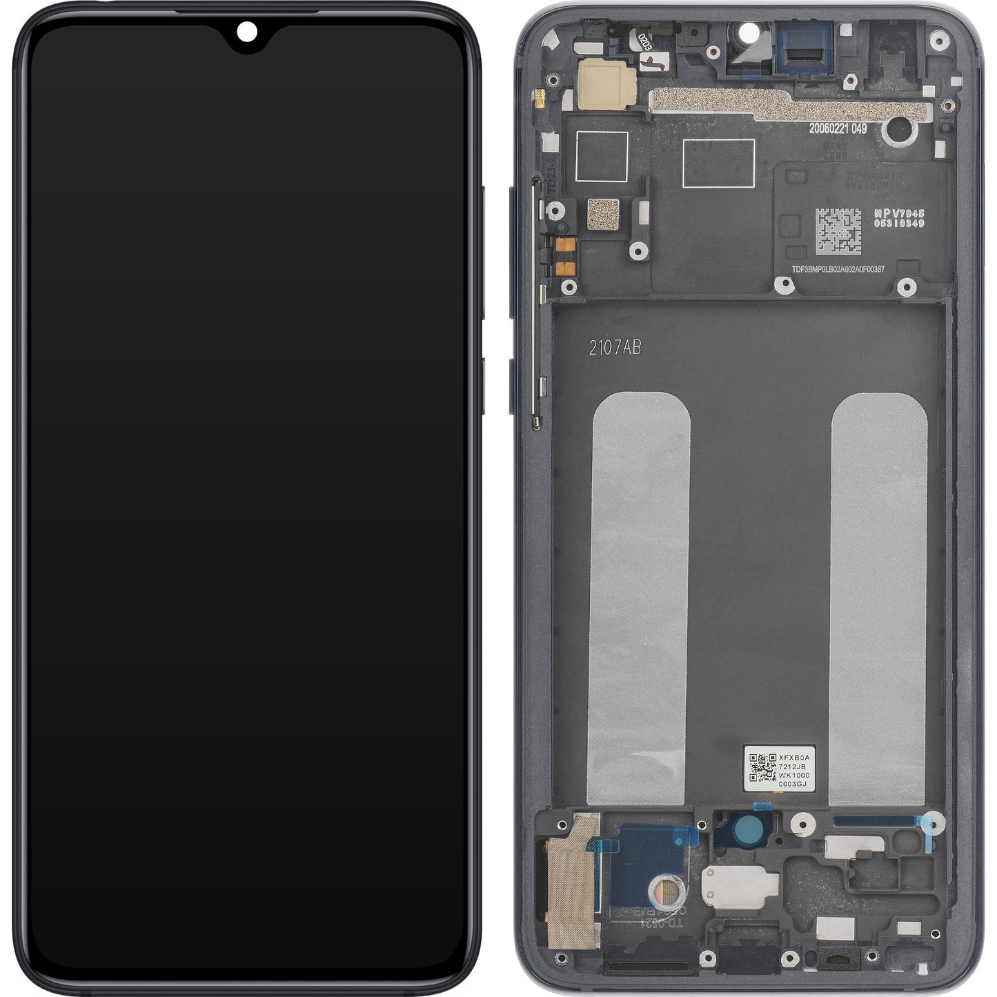 Écran avec Touchscreen Xiaomi Mi 9 Lite, avec Cadre, Gris, Service Pack 560610118033
