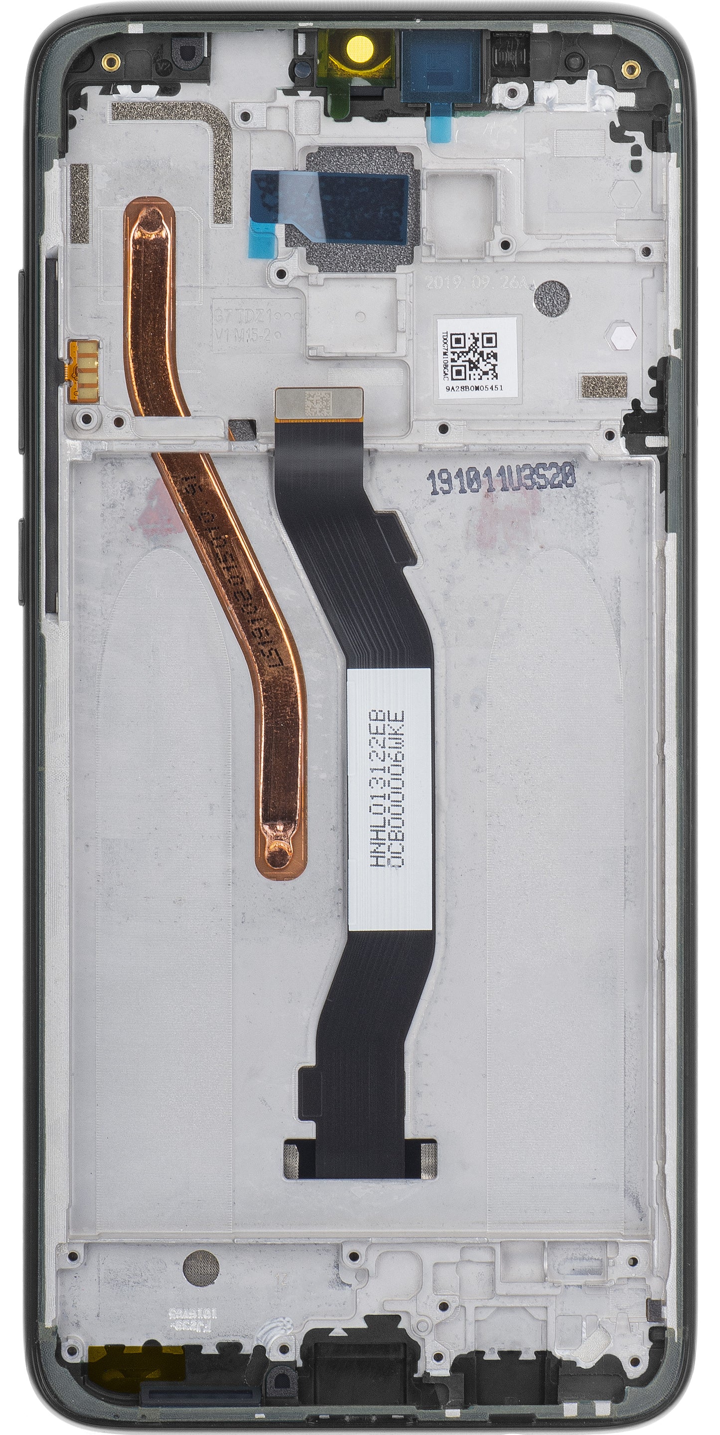 Xiaomi Redmi Note 8 Pro Touchscreen Display, mit Rahmen, Schwarz, Service Pack 56000500G700