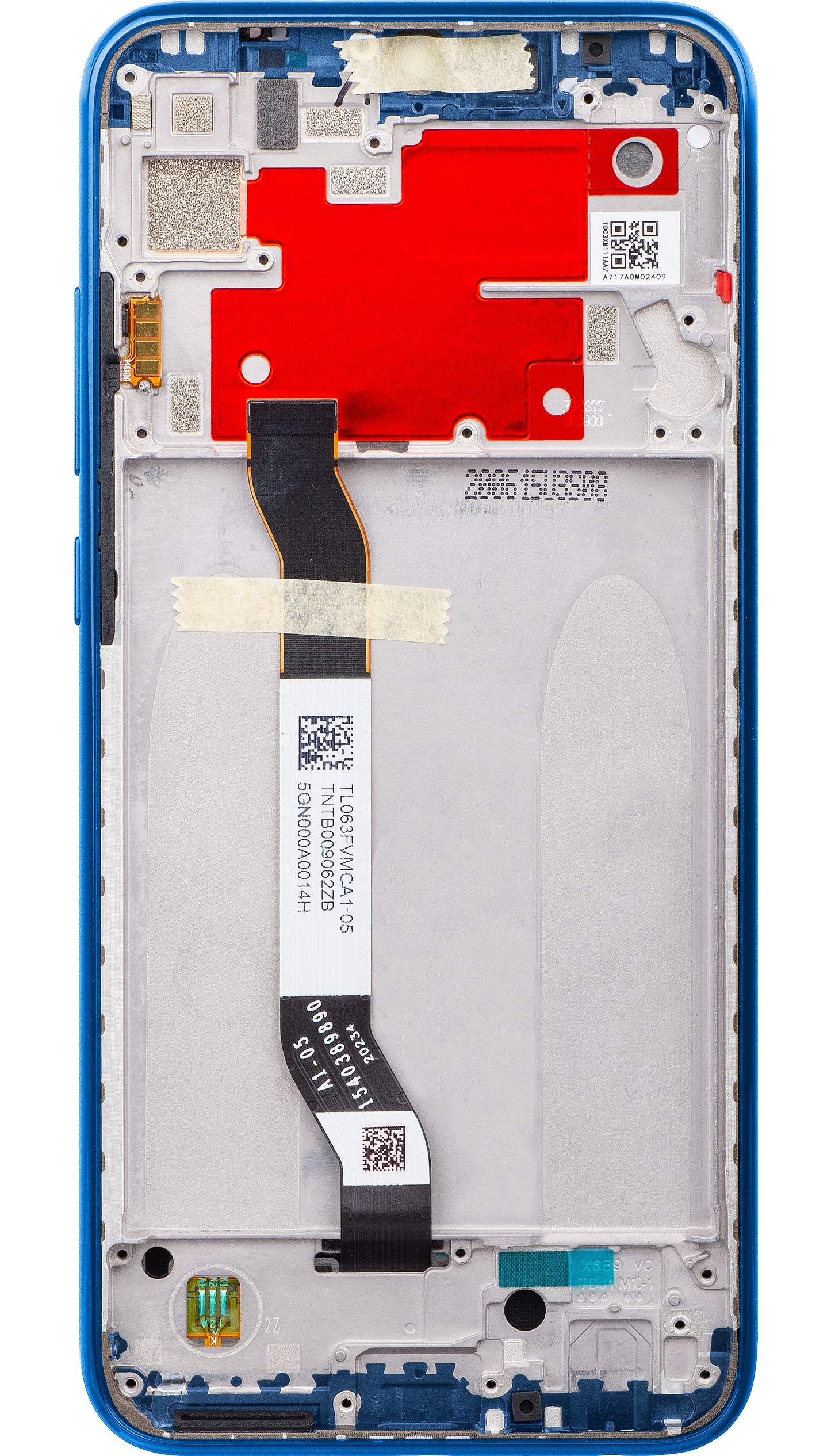 Display con Touchscreen Xiaomi Redmi Note 8T, con Cornice, Blu, Service Pack 5600030C3X00