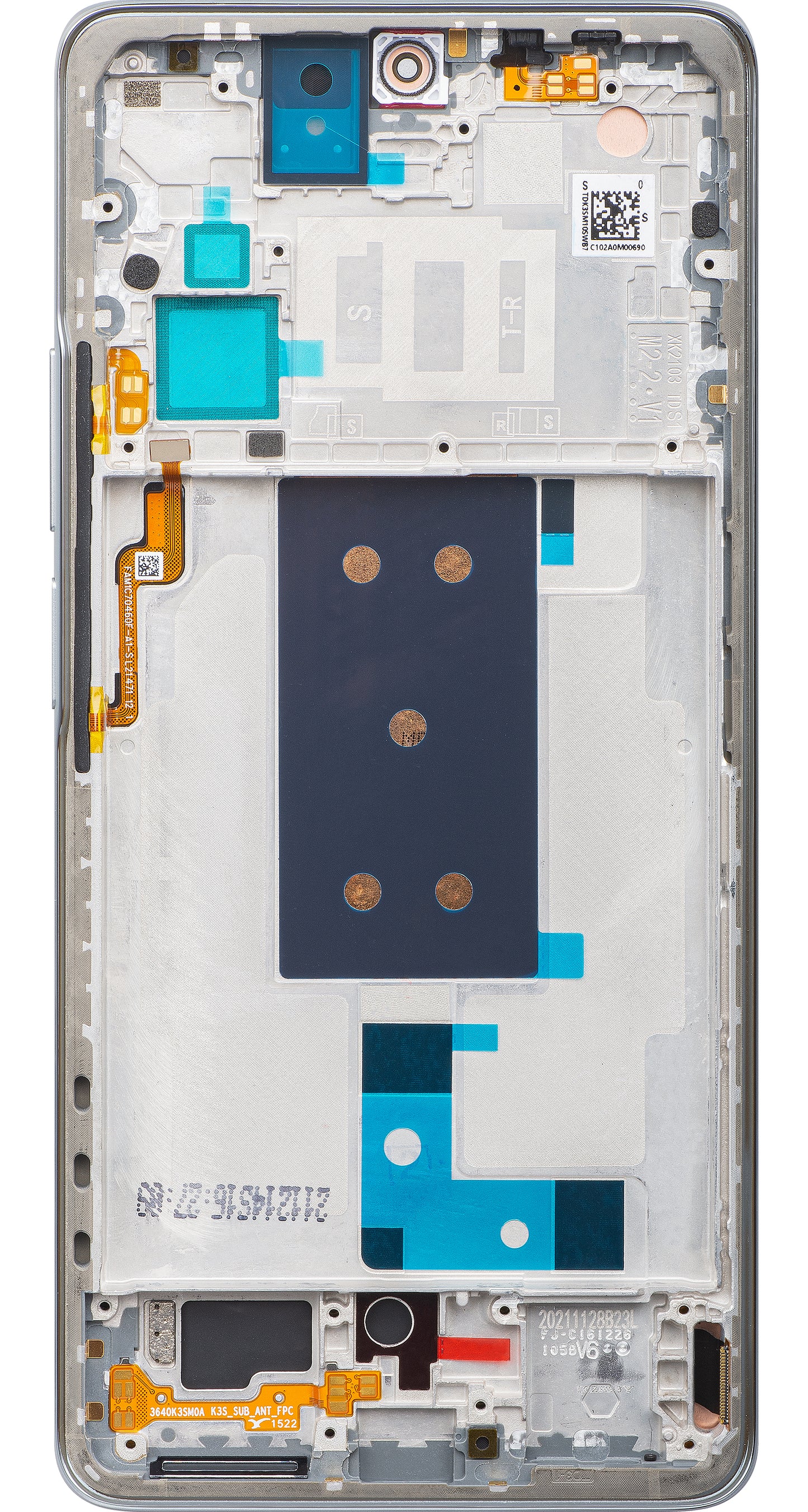 Display / Touchscreen für Xiaomi 11T | mit Rahmen | Silber | Service Pack
