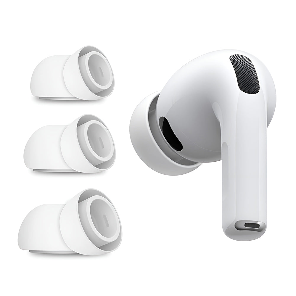 Embouts Techsuit ET2 pour Apple AirPods Pro 3, Taille XS / S / L, Blancs