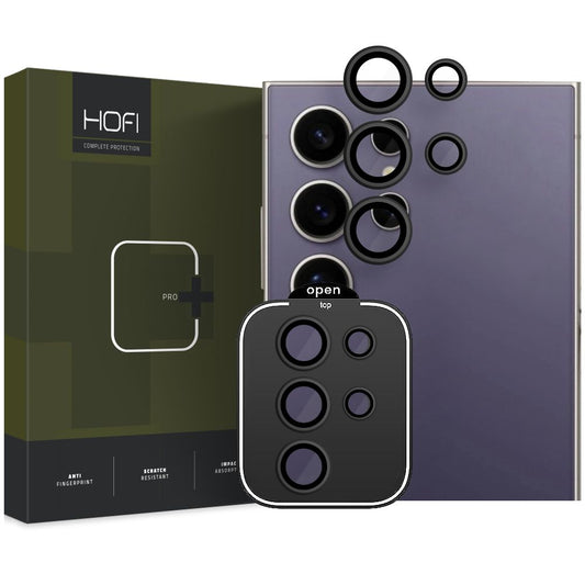 Film de Protection Caméra Arrière HOFI CamRing PRO+ pour Samsung Galaxy S24 Ultra S928, Protection Verre, Noir