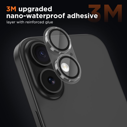 Film de protection pour caméra arrière Tech-Protect CamFull Fit+ pour Apple iPhone 17, Verre Trempé, Mat Transparent