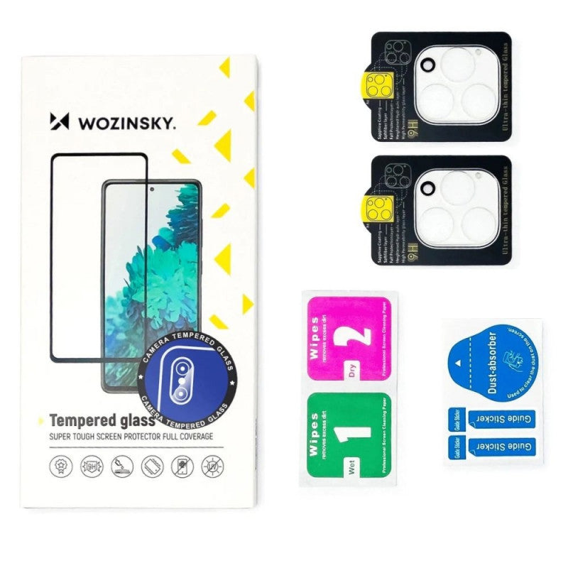 WZK Rear Camera Protection Film for Apple iPhone 17, Tempered Glass, Set of 2 pieces, Black