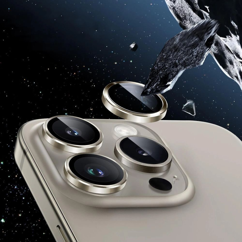 Film de protection pour caméra arrière Tech-Protect CamRing Fit+ pour Apple iPhone 17 Pro Max / 17 Pro / 16 Pro Max, Verre Trempé, Noir