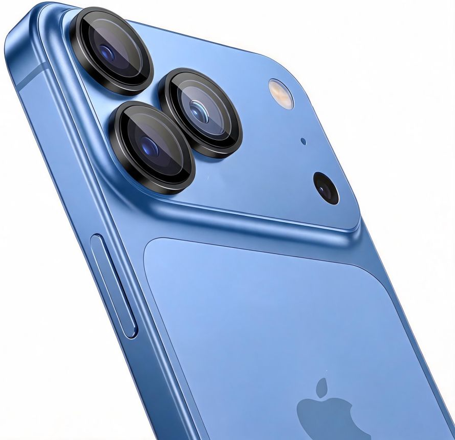 Pellicola protettiva per fotocamera posteriore Tech-Protect CamRing Fit+ per Apple iPhone 18 Pro / 18 Pro Max, vetro temperato, nero