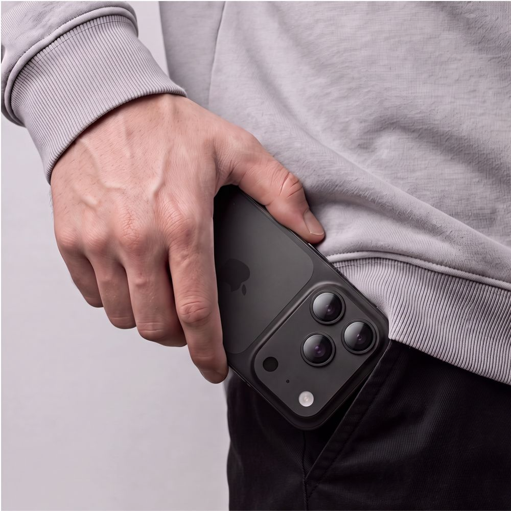 Pellicola protettiva per fotocamera posteriore Tech-Protect CamFull Fit+ per Apple iPhone 18 Pro, vetro temperato, nero