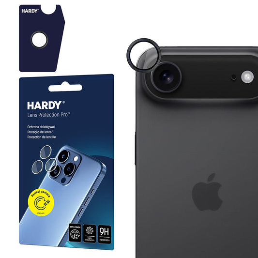 Film de protection Caméra Arrière 3MK Hardy Protection Pro pour Apple iPhone 17 Air, Verre Trempé, Noir