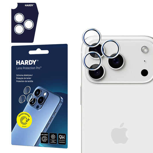 Film de protection Caméra Arrière 3MK Hardy Protection Pro pour Apple iPhone 17 Pro Max / 17 Pro, Verre Trempé, Argenté
