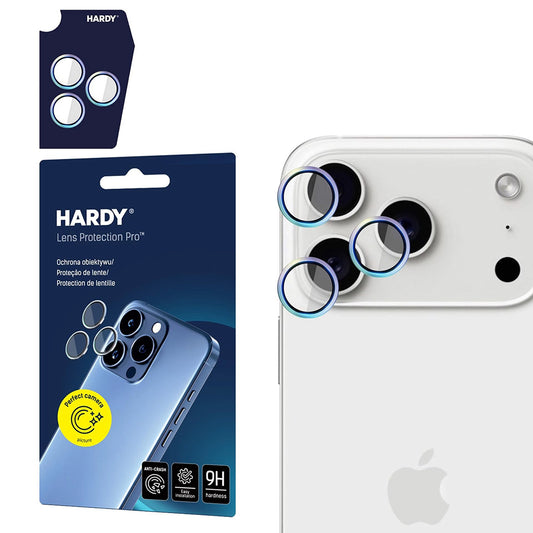 Film de protection pour caméra arrière 3MK Hardy Protection Pro pour Apple iPhone 17 Pro Max / 17 Pro, Verre trempé, Multicolore