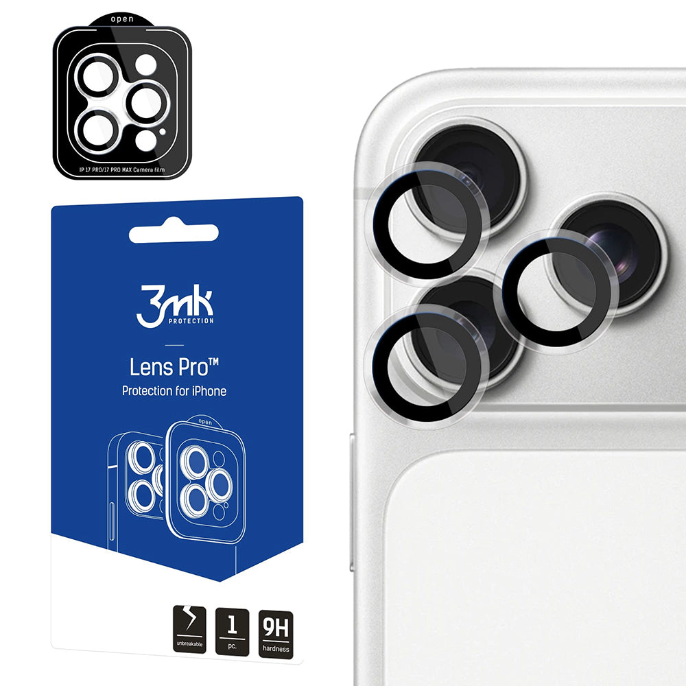 3MK Protection Pro Rückkamera-Schutzfolie für Apple iPhone 18 Pro / 18 Pro Max, gehärtetes Glas, transparent