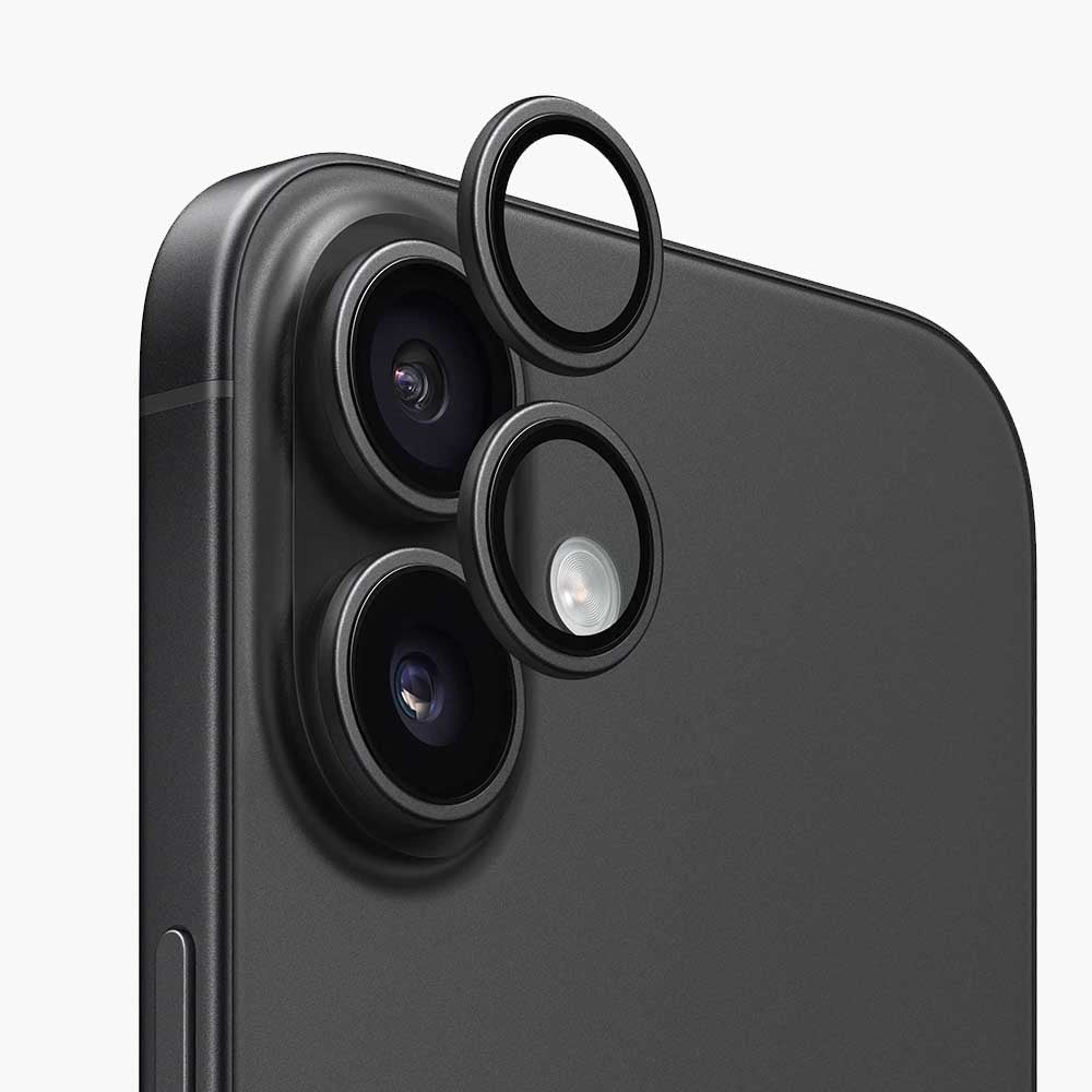 Pellicola protettiva Anank AR per fotocamera posteriore per Apple iPhone 17, Vetro Temperato, Nero