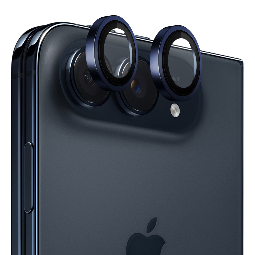 Protection pour caméra arrière Blueo 99 antireflet HD pour Apple iPhone Duo, verre trempé, bleue
