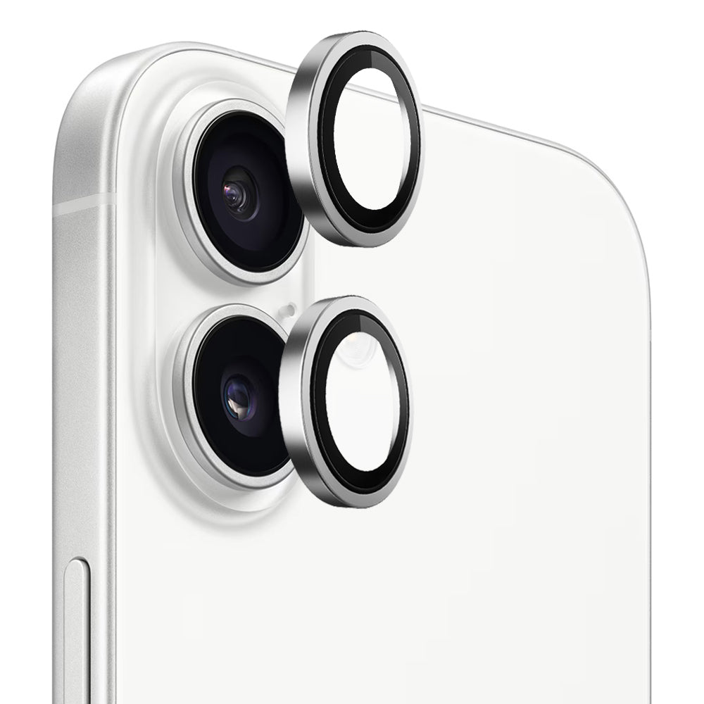 Film de protection Caméra Arrière Blueo Metal Frame pour Apple iPhone 17, Verre Trempé, Argenté