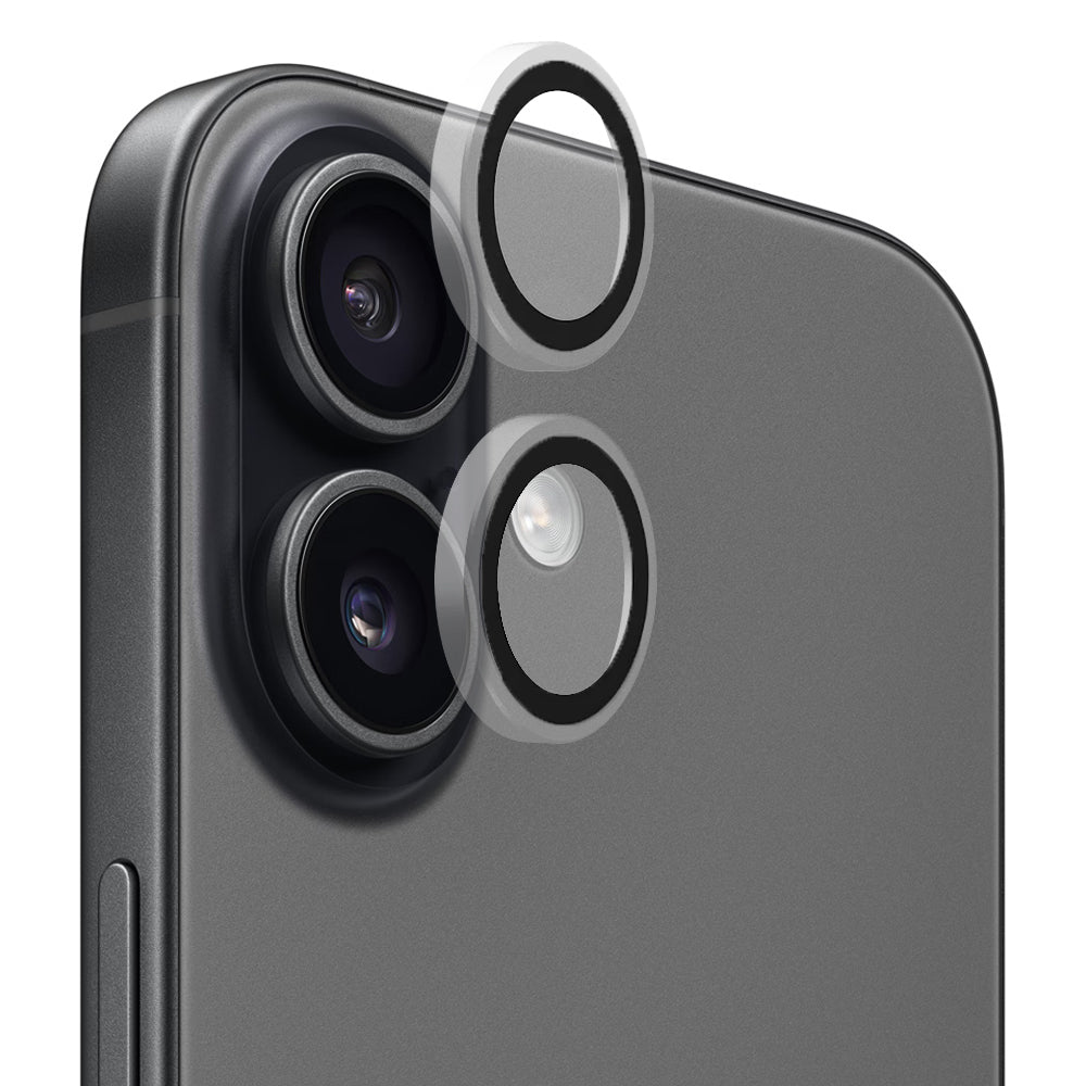 Film de protection Caméra Arrière Blueo Metal Frame pour Apple iPhone 17, Verre Trempé, Transparent
