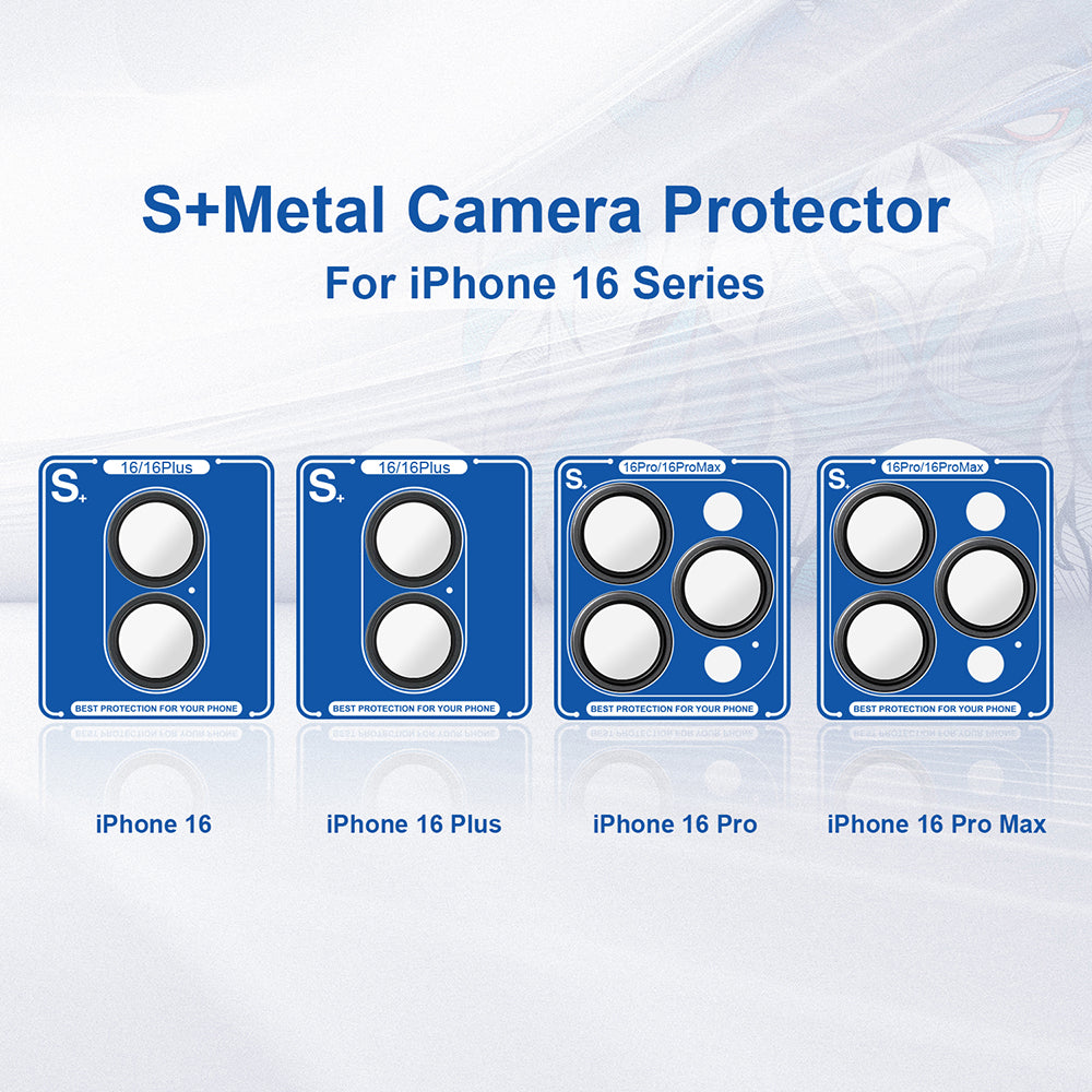 Pellicola protettiva per fotocamera posteriore Lito S+ per Apple iPhone 16 Pro Max / 16 Pro, Vetro temperato, Argento