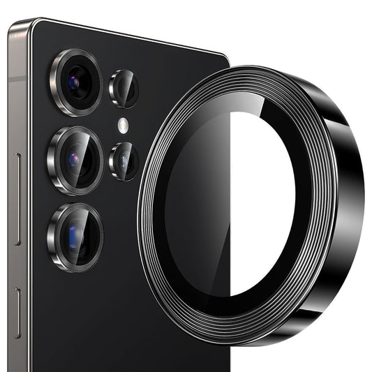 Schutzfolie Lito S+ für die Rückkamera des Samsung Galaxy S26 Ultra, gehärtetes Glas, Schwarz