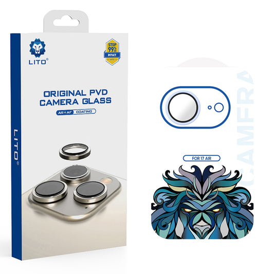 Pellicola Protettiva Posteriore Lito Titanium AR per Apple iPhone 17 Air, Vetro Temperato, Blu