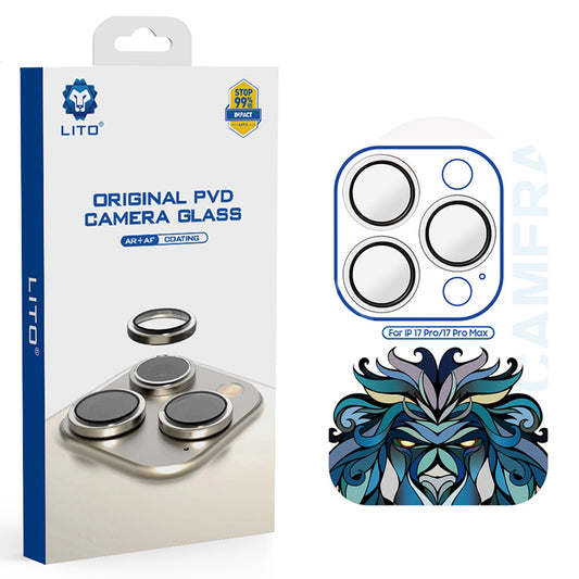 Pellicola Protettiva Posteriore Lito Titanium AR per Apple iPhone 17 Pro Max / 17 Pro, Vetro Temperato, Argento