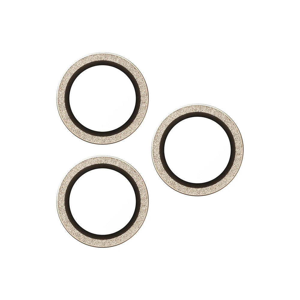 Film de protection pour caméra arrière PanzerGlass Hoops Glitter pour Apple iPhone 17 Pro Max / 17 Pro / 16 Pro Max / 16 Pro, Verre Trempé, Doré.
