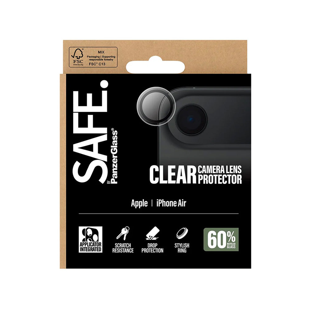Film de protection pour caméra arrière PanzerGlass Safe. pour Apple iPhone 17 Air, Verre Trempé, Transparent