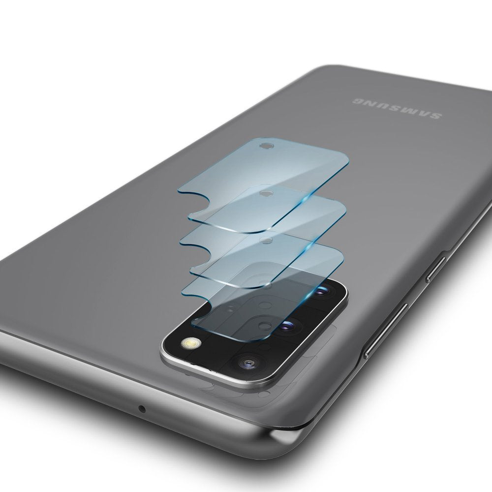Film de protection pour caméra arrière Ringke IDGL pour Samsung Galaxy S20+ 5G G986 / S20+ G985, Verre trempé, Lot de 3 pièces, Transparent
