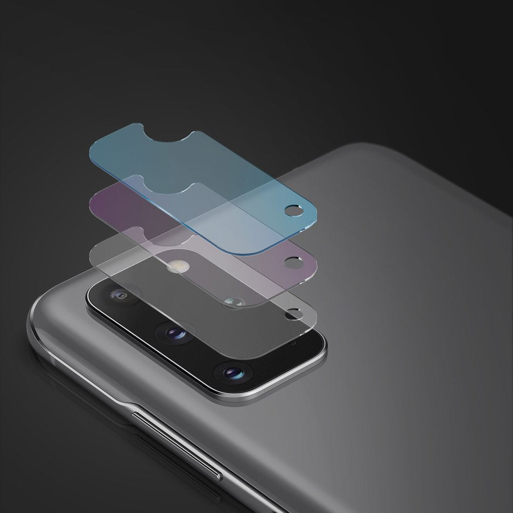 Film de protection pour caméra arrière Ringke IDGL pour Samsung Galaxy S20+ 5G G986 / S20+ G985, Verre trempé, Lot de 3 pièces, Transparent