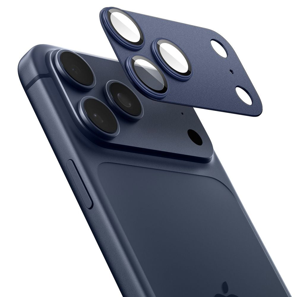 Pellicola Protettiva Posteriore Spigen GlastR EZ FIT Optik Pro XL per Apple iPhone 17 Pro Max, Vetro Temperato, Blu AGL10651