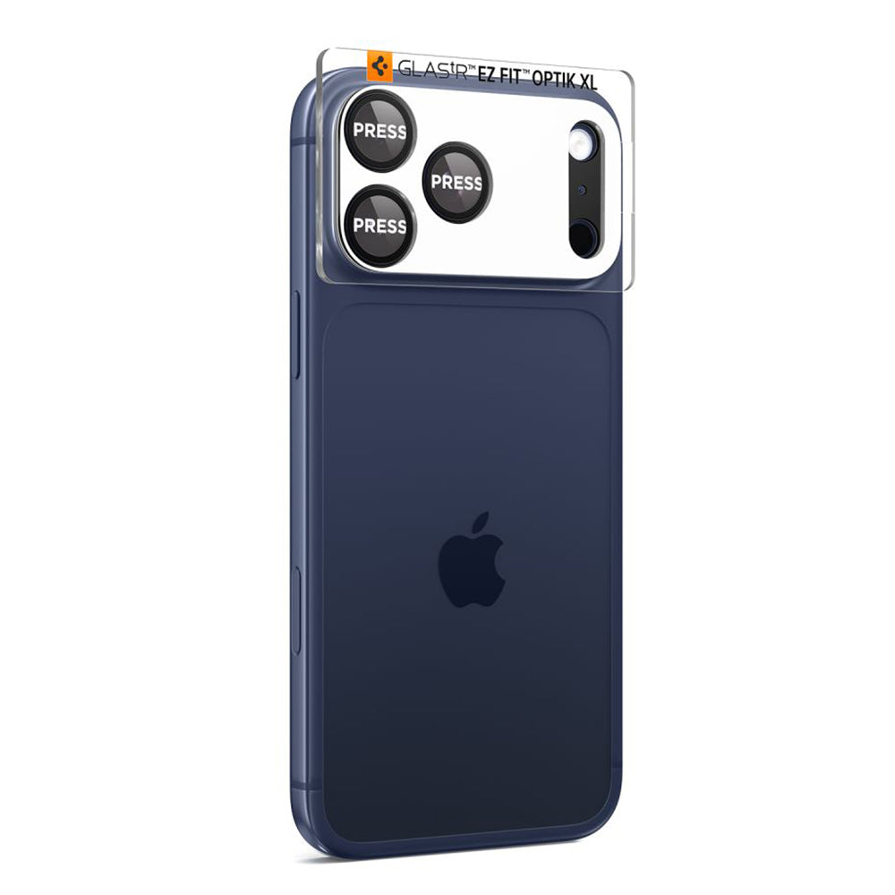 Schutzfolie Rückkamera Spigen GlastR EZ FIT Optik Pro XL für Apple iPhone 17 Pro Max, Gehärtetes Glas, Schwarz AGL10649