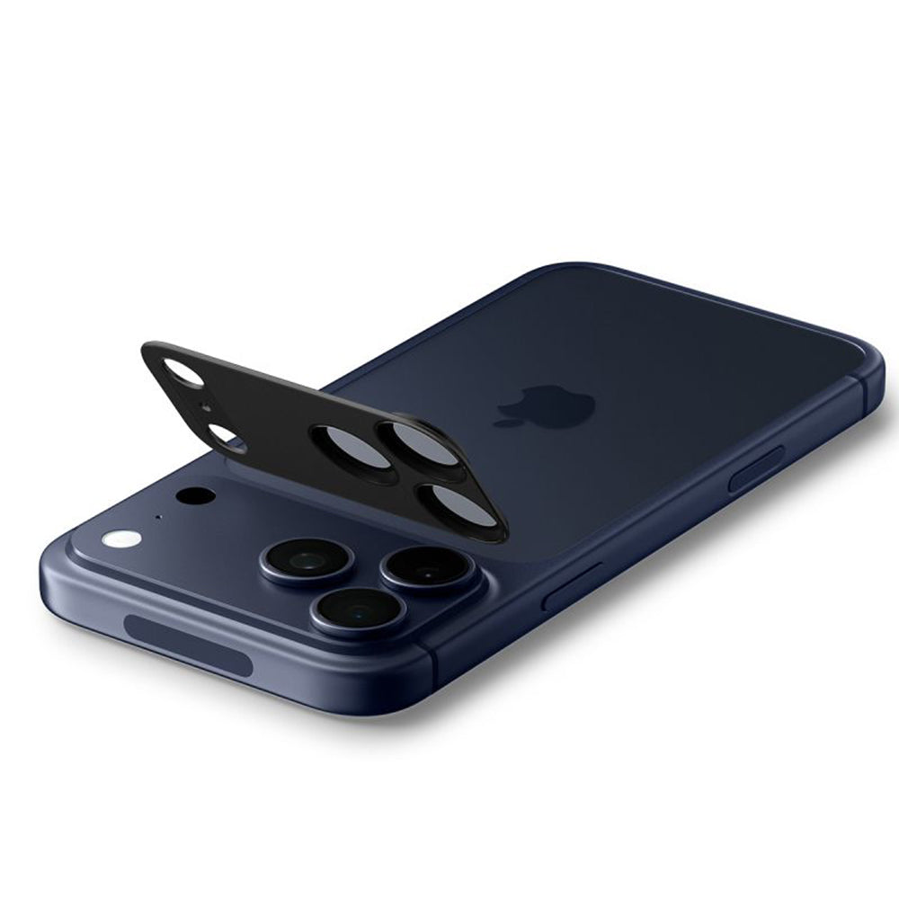 Pellicola Protettiva Posteriore Spigen GlastR EZ FIT Optik Pro XL per Apple iPhone 17 Pro, Vetro Temperato, Nero AGL10644