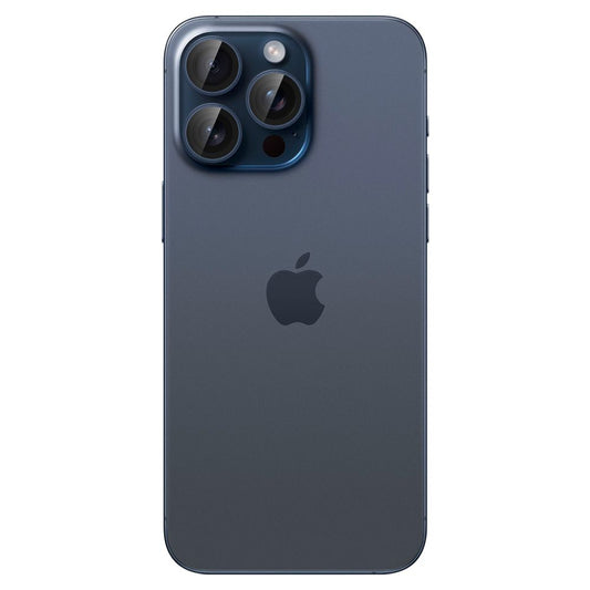 Film de protection pour caméra arrière Spigen GlastR EZ FIT Optik Pro pour Apple iPhone 16 Pro Max / 16 Pro, Verre Trempé, Lot de 2 pièces, Bleu