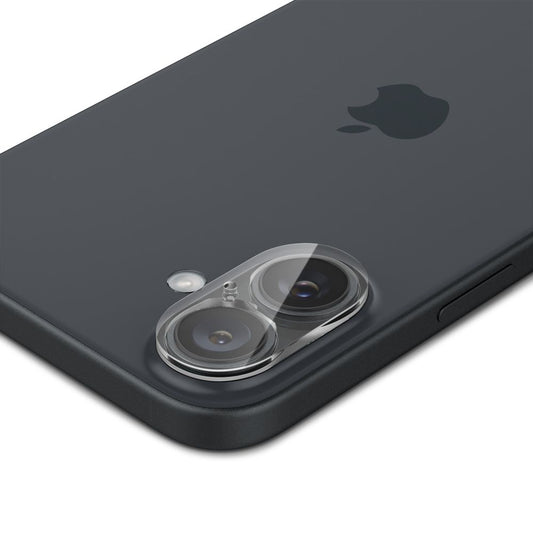 Spigen GlastR Optik Rückkamera-Schutzfolie für Apple iPhone 16 Plus / 16, gehärtetes Glas, 2er-Set, transparent AGL07923