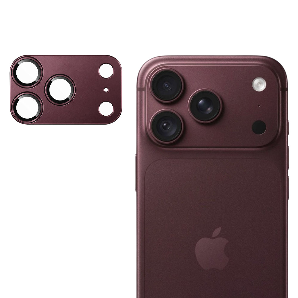 Techsuit Schutzfolie für die Rückkamera des Apple iPhone 18 Pro, gehärtetes Glas, Burgunderrot