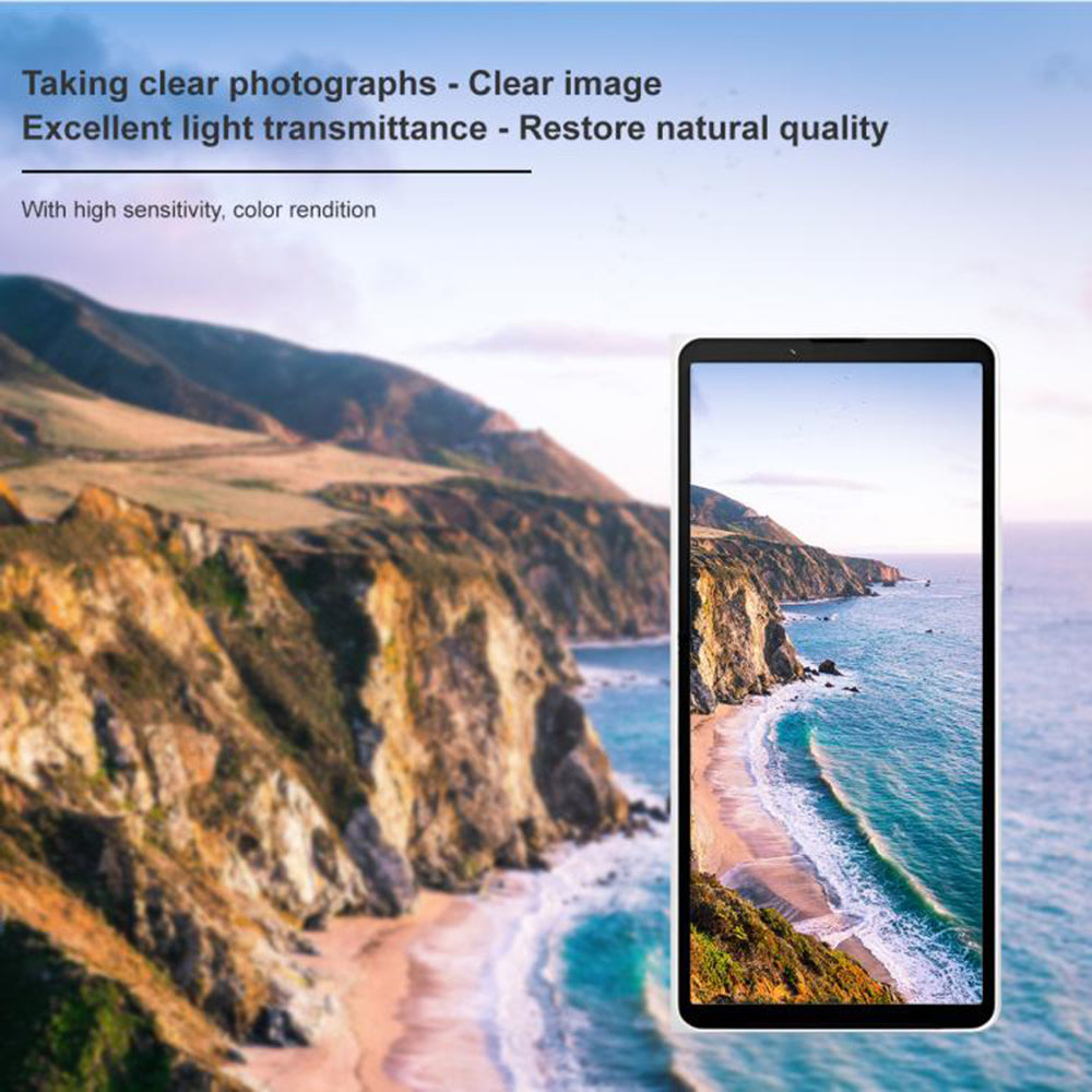 Pellicola protettiva per fotocamera posteriore Techsuit per Sony Xperia 10 VII, vetro temperato, nero