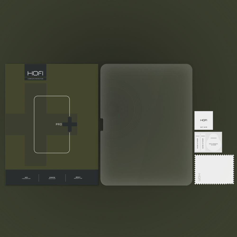 Pellicola protettiva HOFI Glass PRO+ per Apple iPad Air 11 (2024), vetro schermato, colla completa, 2,5D