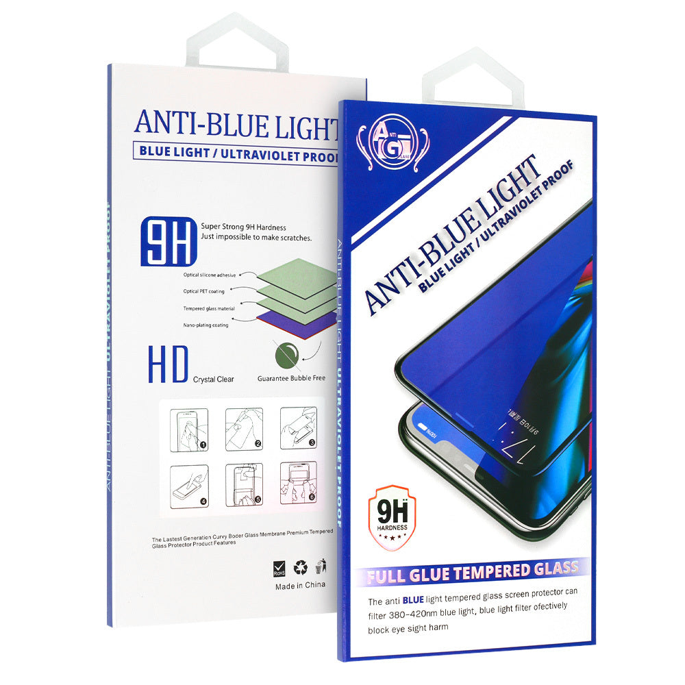 OEM-Anti-Blaulicht-Bildschirmschutz für Samsung Galaxy A70 A705, Glas-Schild, voll Kleber, schwarz
