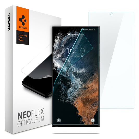 Displayschutzfolie Spigen Neo Flex für Samsung Galaxy S22 Ultra 5G S908, HydroGel, Set 2 Stück AFL04137