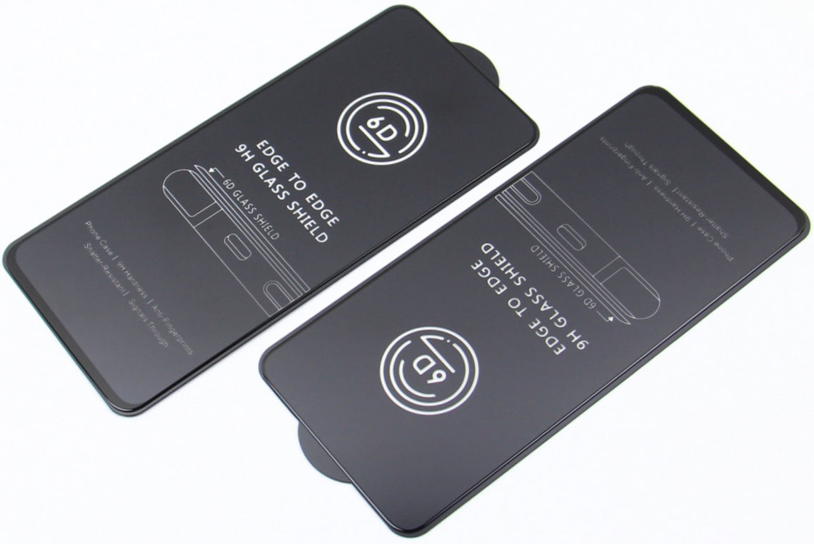 Pellicola protettiva schermo OEM per Apple iPhone 17e / 16e / 14 / 13 Pro, Vetro temperato, Colla completa, Set da 10 pezzi, 6D, Nero