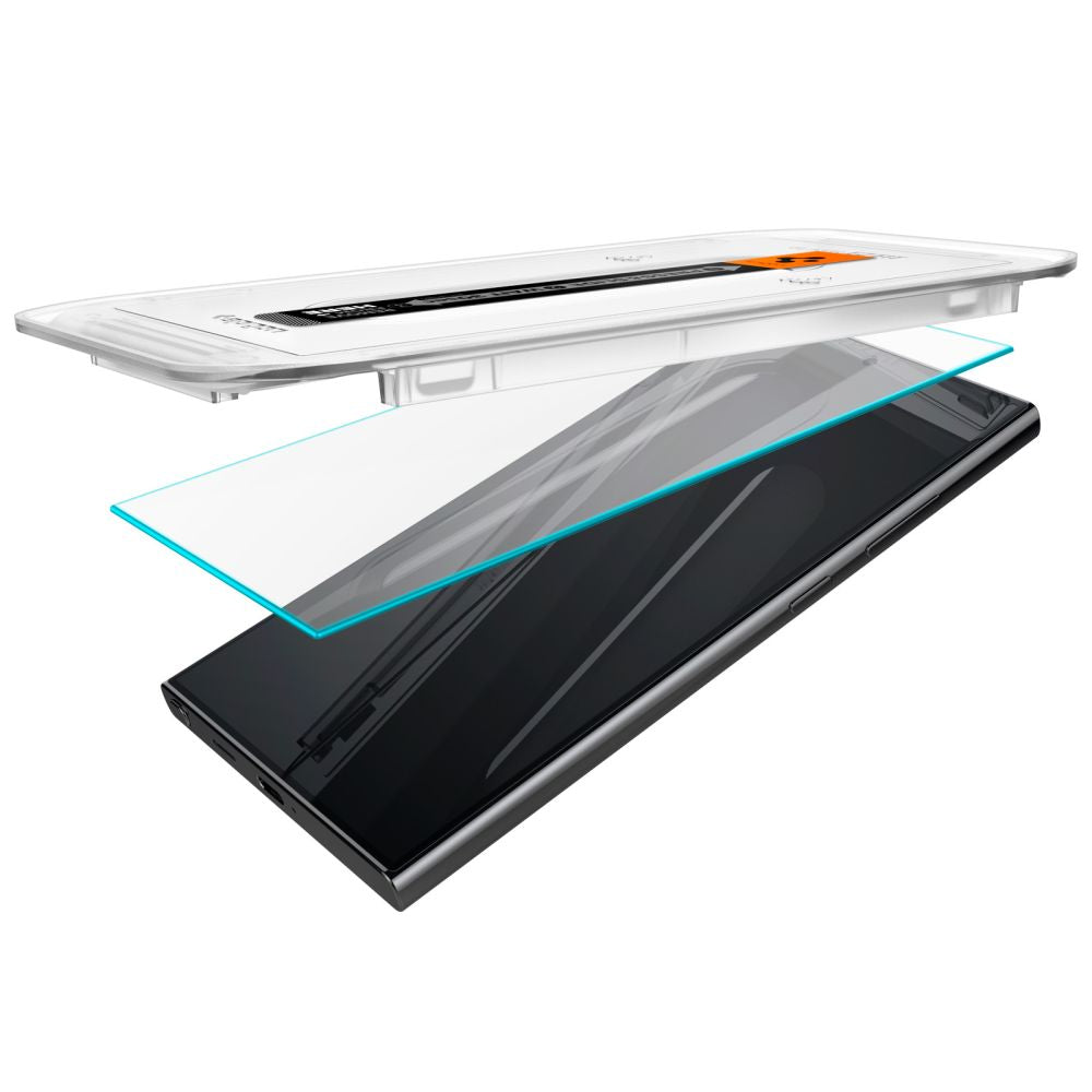 Spigen EZ FIT Screen Protector per Samsung Galaxy S24 Ultra S928, protezione del vetro, colla completa, set 2 pezzi