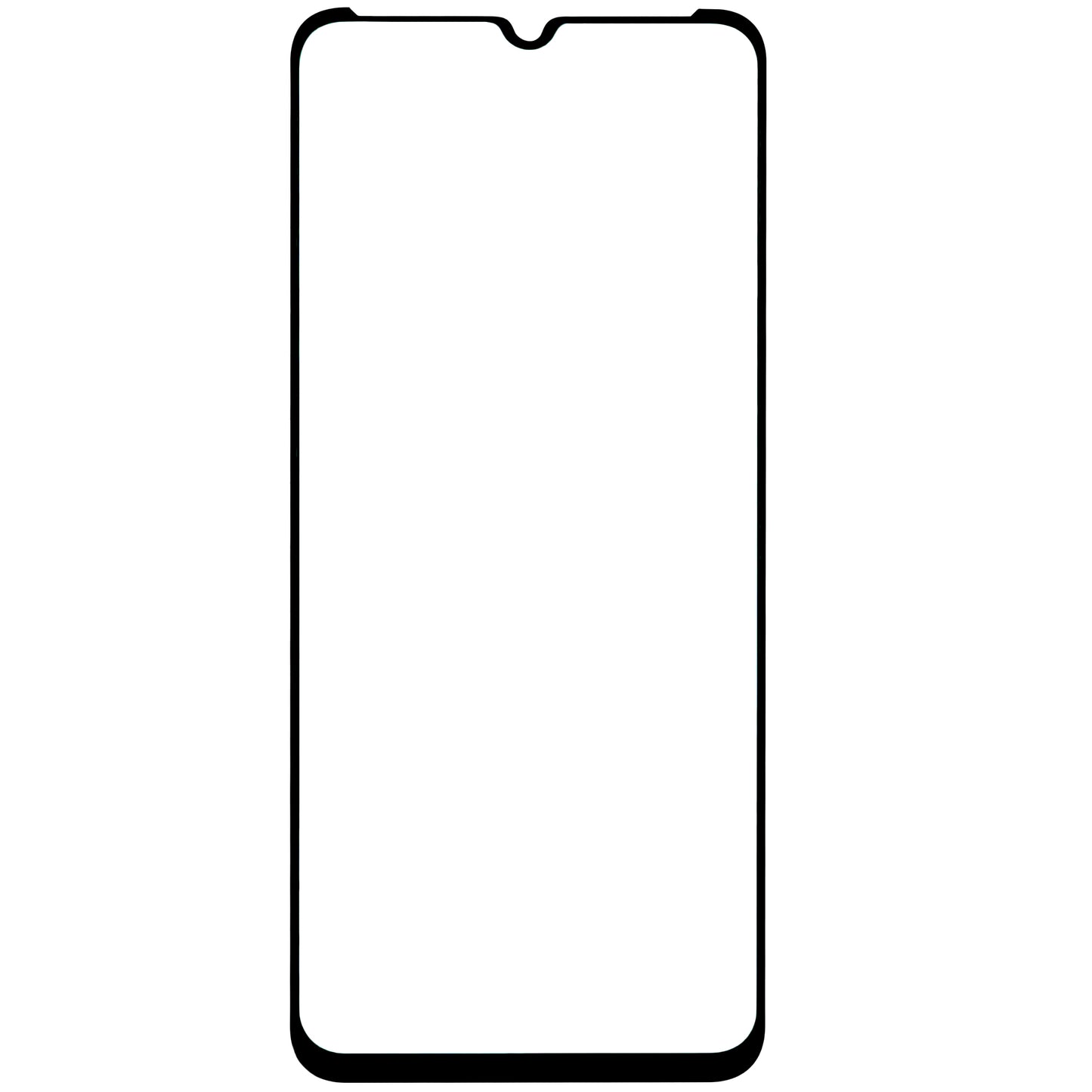 Protezione dello schermo BLUE Shield per Motorola Moto E20, vetro schermato, colla completa, compatibile con la custodia, nero